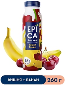 Изображение товара Йогурт питьевой Epica Вишня-банан 2.5% 260г