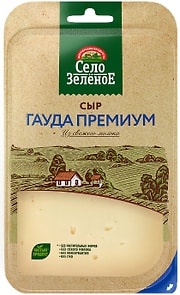Изображение товара Сыр Село Зеленое Гауда Премиум 40% нарезка 130г
