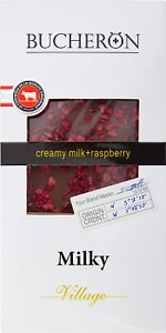 Изображение товара Шоколад Bucheron молочный с кусочками малины 33% 100г
