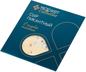 Изображение товара Сыр Маркет Collection Пикантный мягкий с голубой плесенью 60% 100г