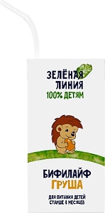 Изображение товара Бифилайф детский Зеленая линия Груша 2.5% 210г