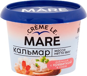 Изображение товара Кальмар Балтийский Берег рубленый с креветкой в соусе 150г