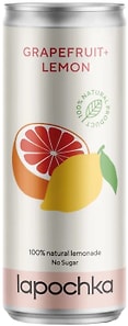 Изображение товара Напиток Lapochka красный Грейпфрут-Лимон 330мл