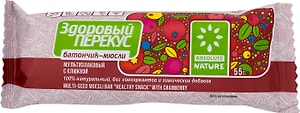 Изображение товара Батончик мюсли Здоровый Перекус с клюквой 55г