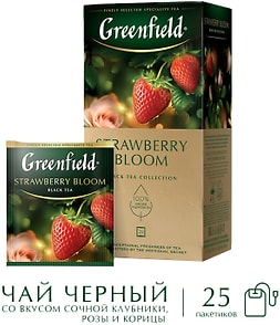 Изображение товара Чай черный Greenfield Strawberry Bloom 25*1.5г