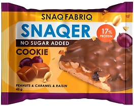 Изображение товара Печенье Snaq Fabriq Арахис изюм и карамель глазированное 45г