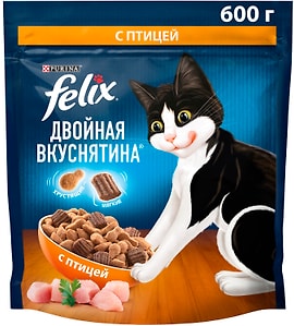 Изображение товара Сухой корм для кошек Felix Двойная Вкуснятина с птицей 600г
