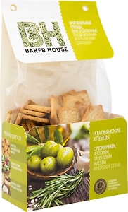 Изображение товара Хлебцы Baker House Итальянские с розмарином и чесноком 250г