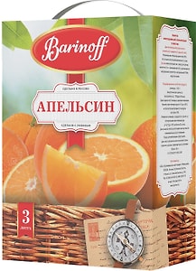 Изображение товара Напиток Баринофф сокосодержащий апельсин с мякотью для детей 3л