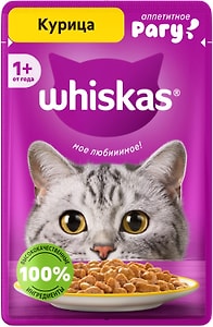 Изображение товара Влажный корм для кошек Whiskas полнорационный рагу с курицей 75г