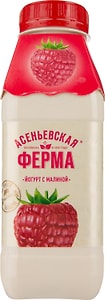 Изображение товара Йогурт питьевой Асеньевская Ферма Малиновый 1.5% 330г