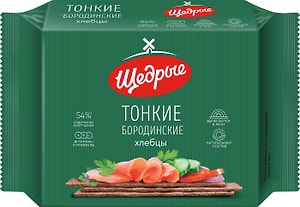 Изображение товара Хлебцы Щедрые Бородинские тонкие 170г