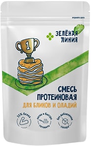 Изображение товара Смесь для выпечки Зеленая линия протеиновая для блинов и оладий 300г