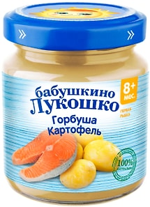 Изображение товара Пюре Бабушкино Лукошко горбуша с картофелем с 8 месяцев 100г