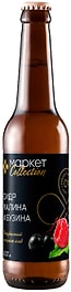 Изображение товара Сидр безалкогольный Маркет Collection газированный малина и бузина 330мл