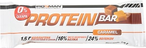 Изображение товара Батончик протеиновый IronMan Protein Bar с коллагеном Карамель без сахара 50г
