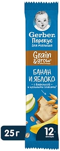 Изображение товара Батончик фруктовый Gerber Яблоко и банан 25г