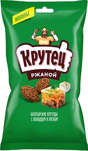 Изображение товара Сухарики Крутец Ржаные со вкусом холодца с хреном 100г