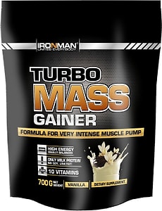 Изображение товара Гейнер IronMan Turbo Mass Gainer Ваниль 700г