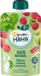Изображение товара Пюре ФрутоНяня Яблоко малина мелисса 90г