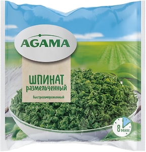 Изображение товара Шпинат Agama размельченный 400г