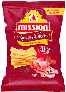 Изображение товара Чипсы кукурузные Mission со вкусом Бекона 150г