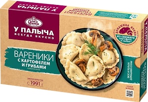 Изображение товара Вареники У Палыча с картофелем и грибами 450г