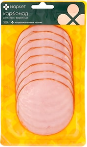 Изображение товара Карбонад из свинины Маркет копчено-вареный 100г