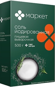Изображение товара Соль Маркет Экстра йодированная 500г