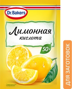 Изображение товара Кислота лимонная Dr.Bakers пищевая 50г