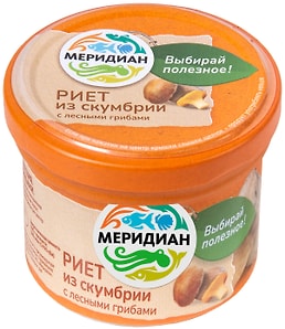 Изображение товара Риет Меридиан из скумбрии с лесными грибами 100г