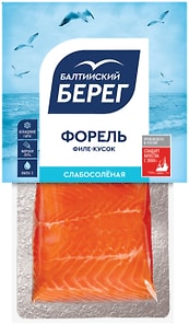 Изображение товара Форель Балтийский Берег слабосоленая филе-кусок 200г