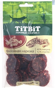 Изображение товара Лакомство для собак TiTBiT Колбасный двор Нарезка Филейная  80г
