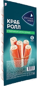 Изображение товара Крабовые палочки Русское море с сыром и зеленью 180г