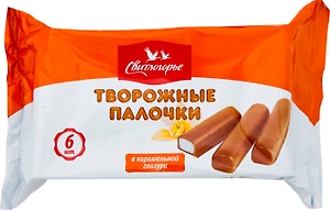 Изображение товара Творожные палочки Свитлогорье ванильные в карамельной глазури 23% 180г