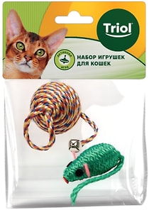 Изображение товара Набор игрушек для кошек Triol Активная Игра Мышь 5см мяч 5см