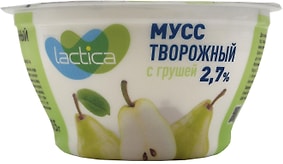 Изображение товара Мусс творожный Lactica с грушей 2.7% 115г