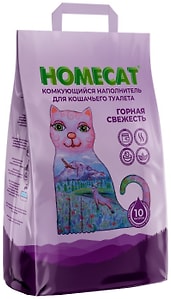 Изображение товара Наполнитель для кошачьего туалета Homecat комкующийся Горная свежесть 10л