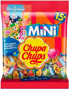 Изображение товара Карамель Chupa Chups Mini ассорти вкусов 90г