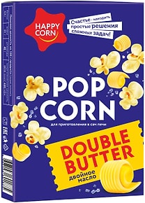 Изображение товара Зерно кукурузы Happy Corn для СВЧ Двойное масло 100г
