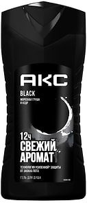 Изображение товара Гель для душа Акс Black Морозная груша и Кедр Свежесть 12 часов 250мл
