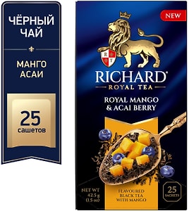 Изображение товара Чай черный Richard Royal Tea Манго-Асаи 25*1.7г