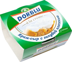 Изображение товара Крем-сыр Dorblu a la creme с голубой плесенью 65% 80г