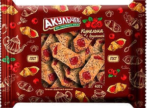 Изображение товара Печенье Акульчев Купелька с брусникой 400г