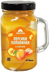 Изображение товара Персики Countree половинки в сиропе 470г