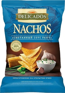 Изображение товара Чипсы Delicados Кукурузные соус ранч 150г