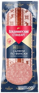Изображение товара Колбаса Владимирский Стандарт Салями по-фински полукопченая 350г