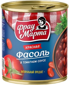 Изображение товара Фасоль Фрау Марта в томатном соусе 310г