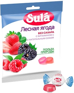 Изображение товара Карамель Sula Лесная ягода без сахара 60г