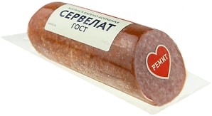 Изображение товара Колбаса Ремит Сервелат варено-копченая 400г